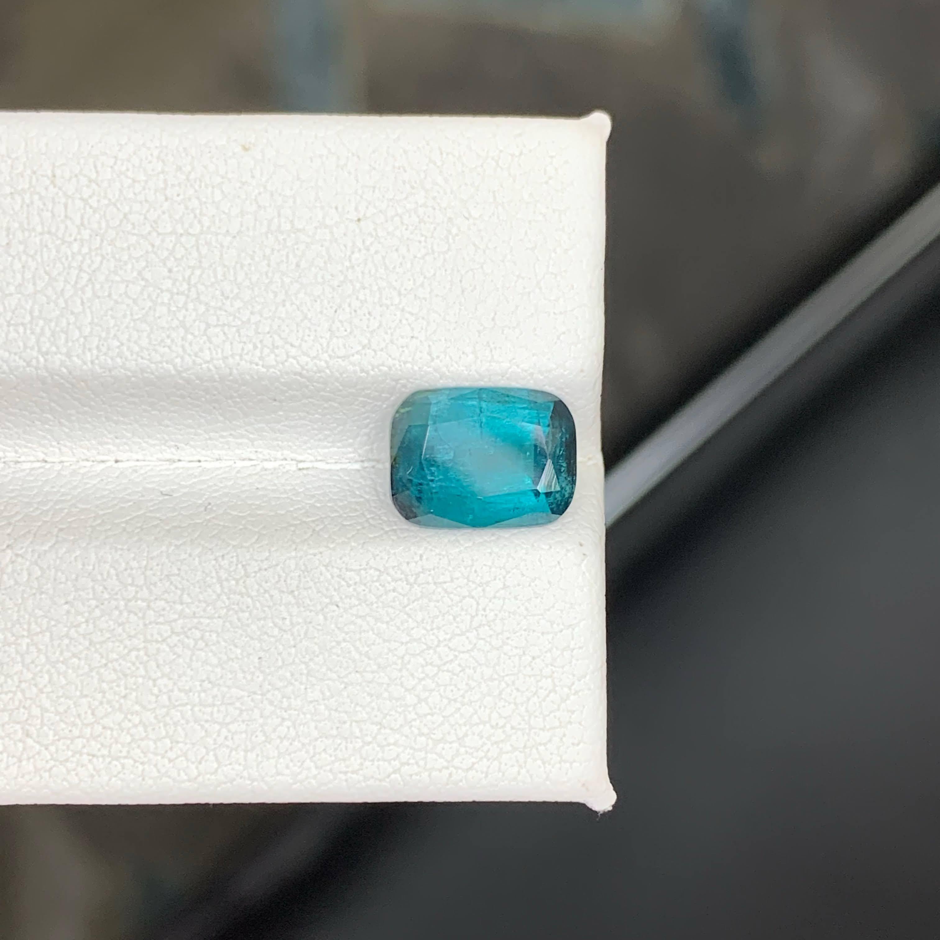 Femenino o masculino 2,60 quilates de turmalina natural suelta de color indicolita talla cojín gema afgana en venta