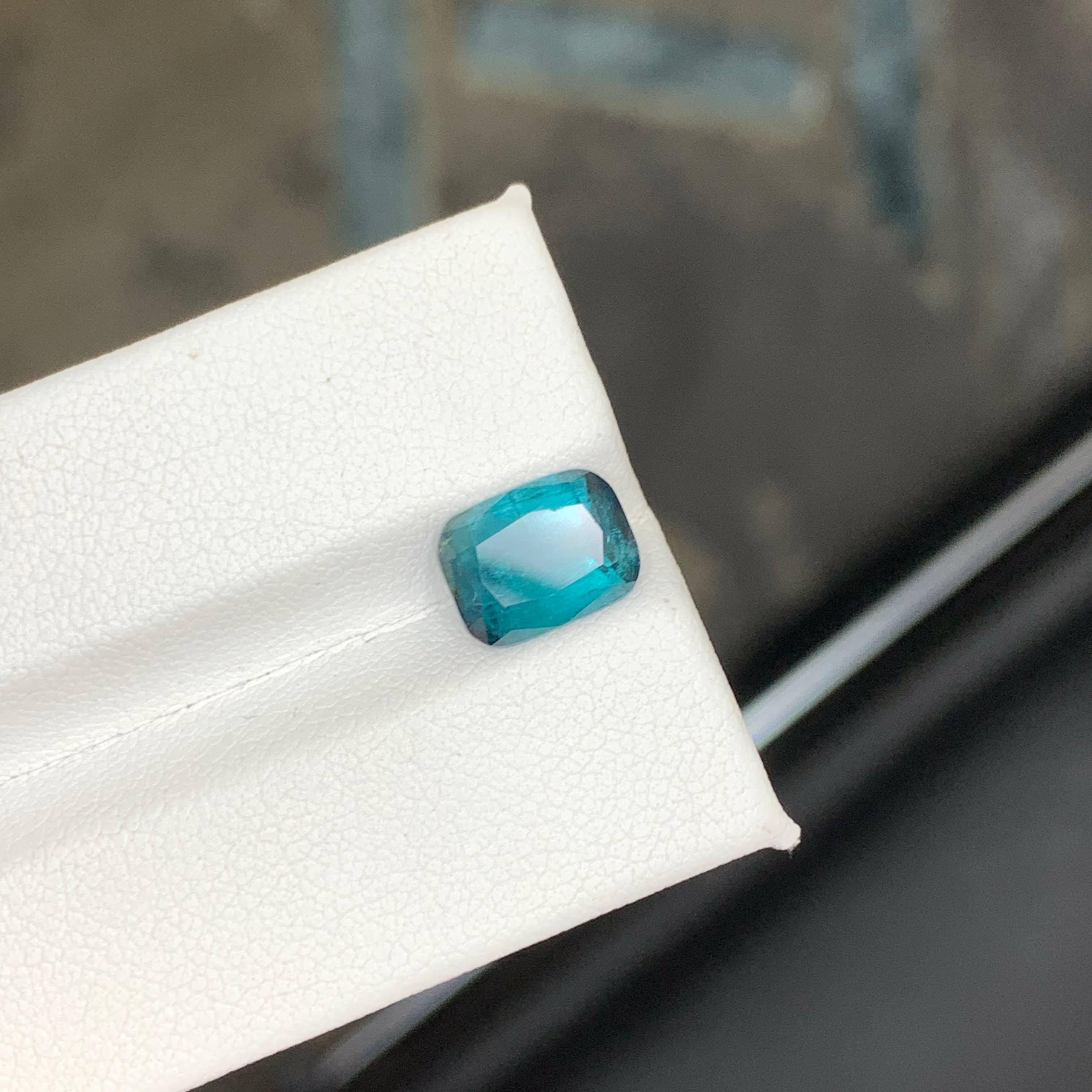 2,60 quilates de turmalina natural suelta de color indicolita talla cojín gema afgana en venta 1