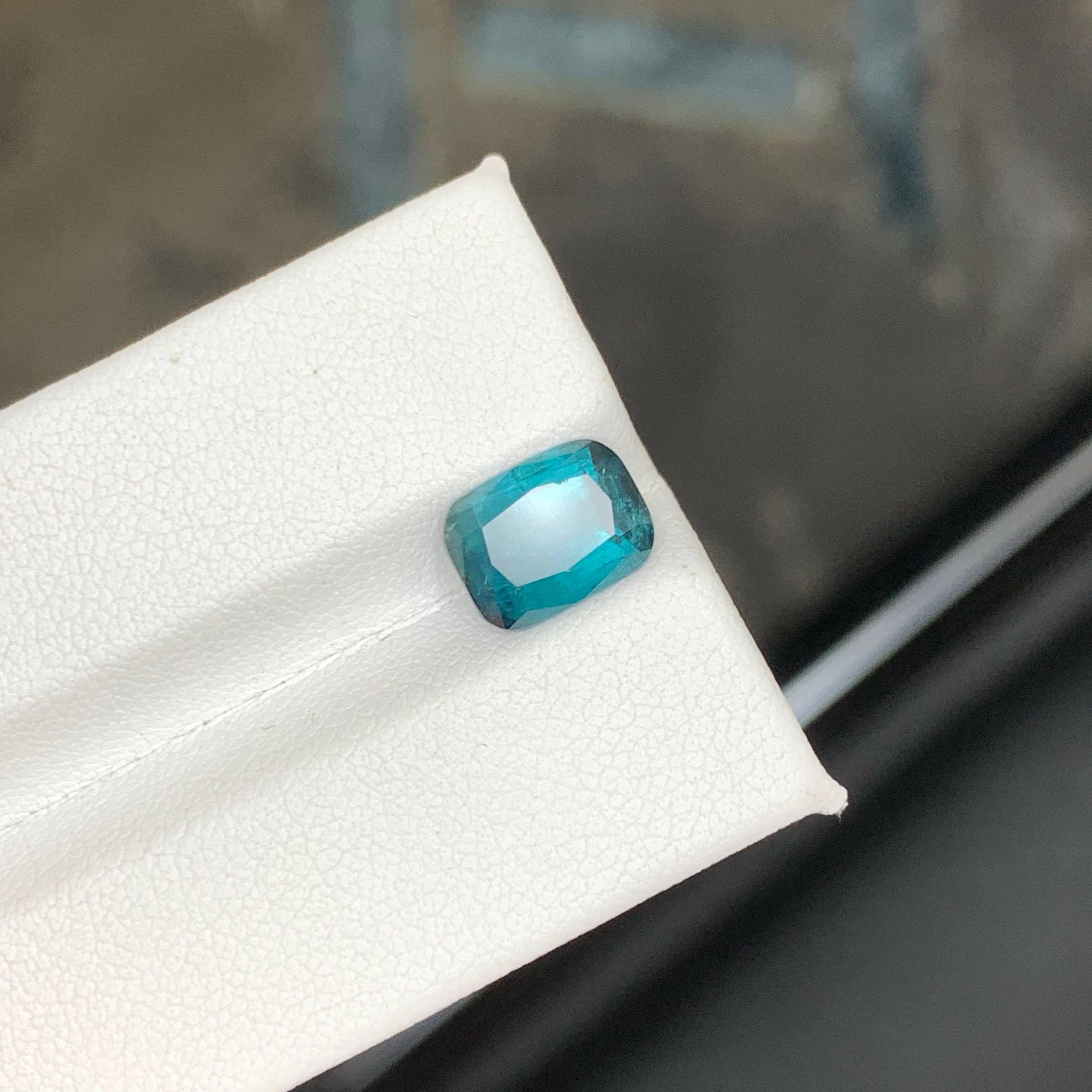 2,60 quilates de turmalina natural suelta de color indicolita talla cojín gema afgana en venta 2