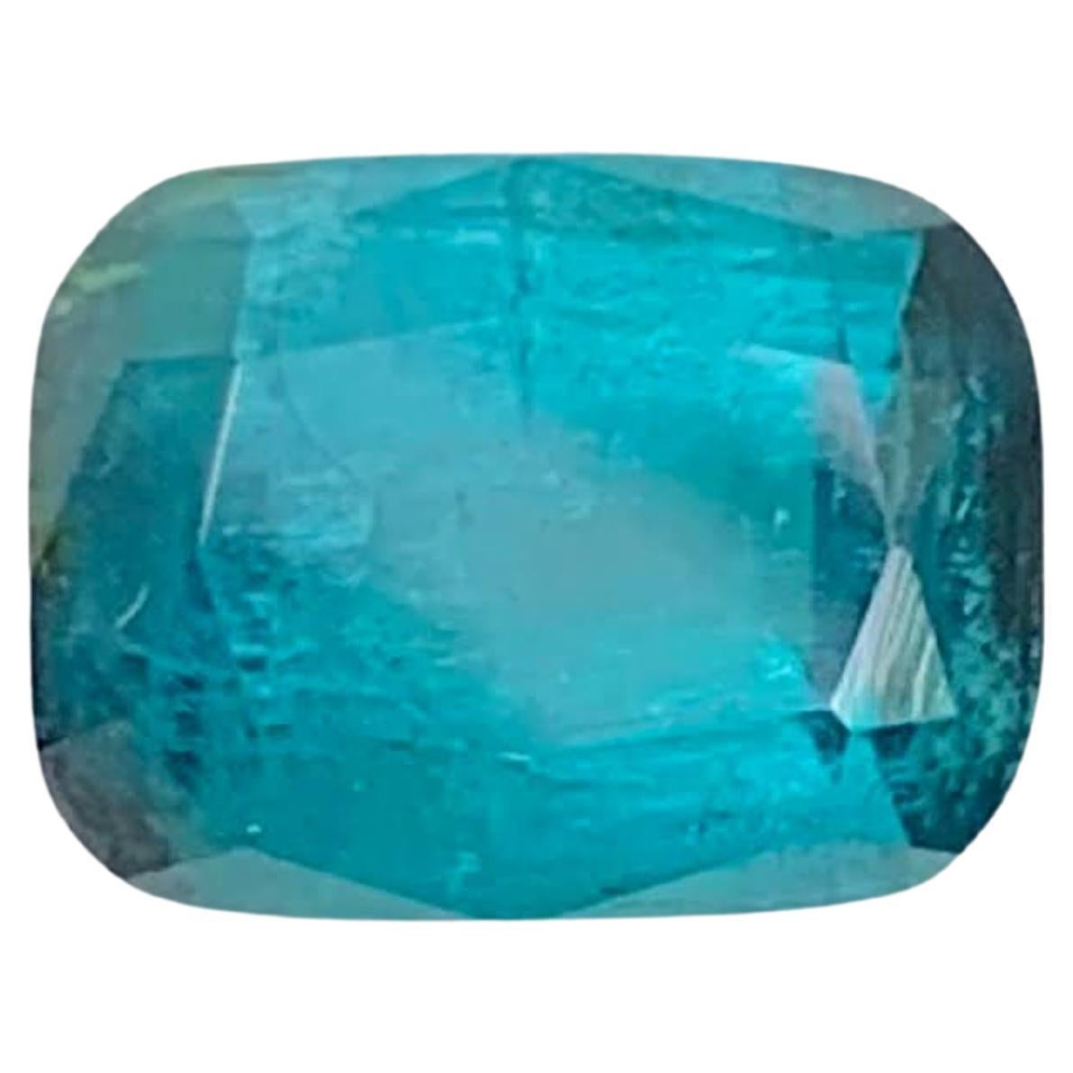 2.60 Carat Natural Loose Indicolite Color Tourmaline Cushion Cut Afghan Gemstone (pierre précieuse afghane)