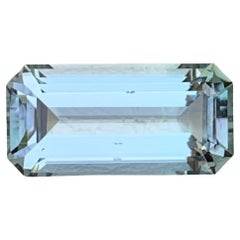 2.60 Carat Natural Loose Light Seafoam Tourmaline Emerald Shape Gemstone