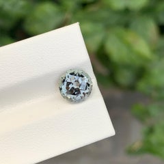 2.60 Carat Natural Loose Steel Grey Tourmaline Round Shape Gem