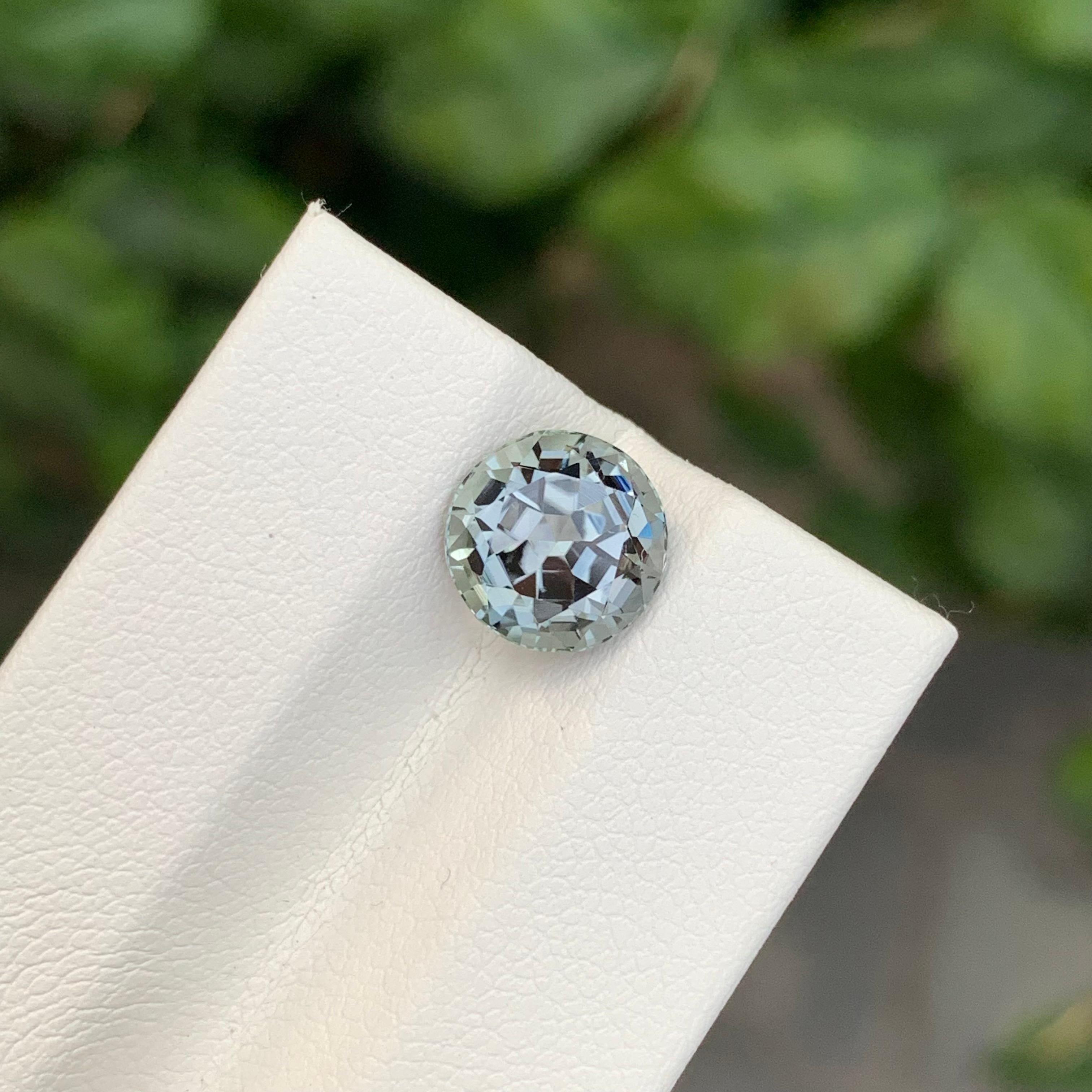 Arts and Crafts 2.60 Carat Natural Loose Steel Grey Tourmaline Round Shape Gem For Sale
