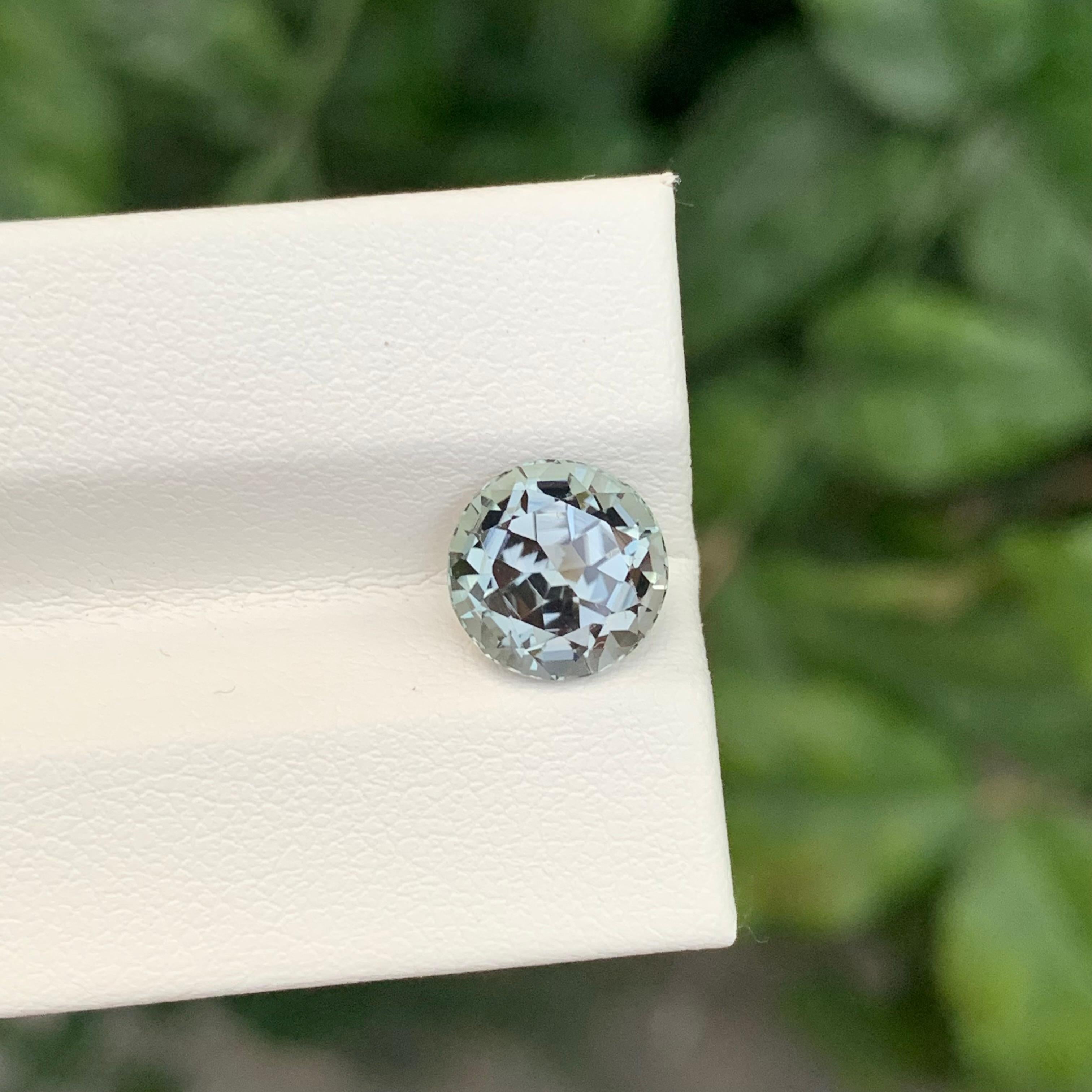 2.60 Carat Natural Loose Steel Grey Tourmaline Round Shape Gem For Sale 1