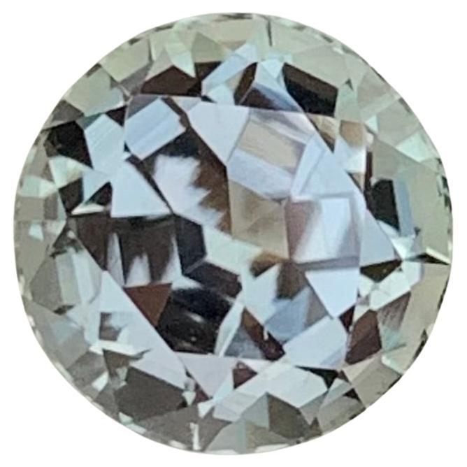 2.60 Carat Natural Loose Steel Grey Tourmaline Round Shape Gem For Sale