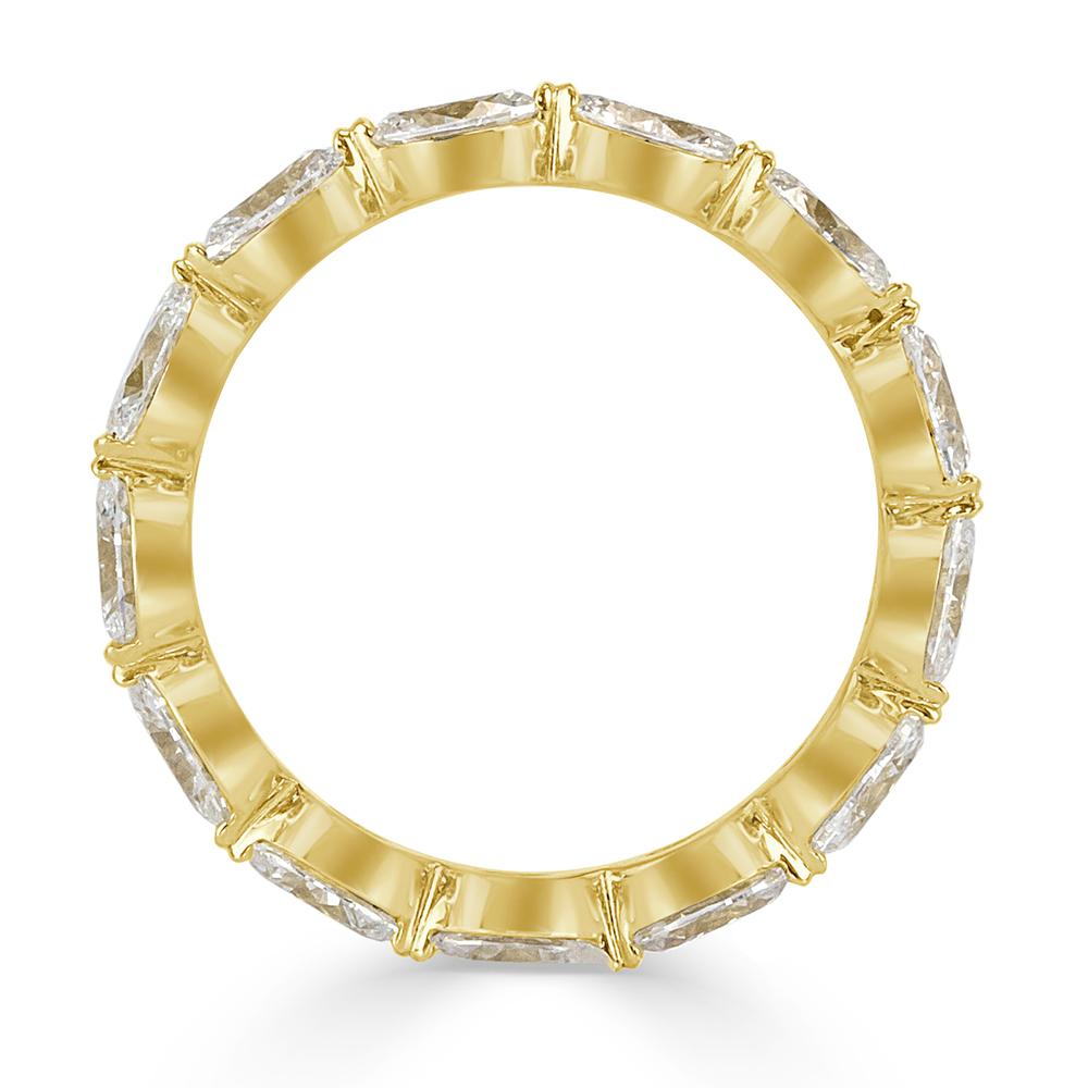 Mark Broumand 2.60 Carat Oval Cut Diamond Eternity Band in 18 Karat Yellow Gold In New Condition For Sale In Los Angeles, CA