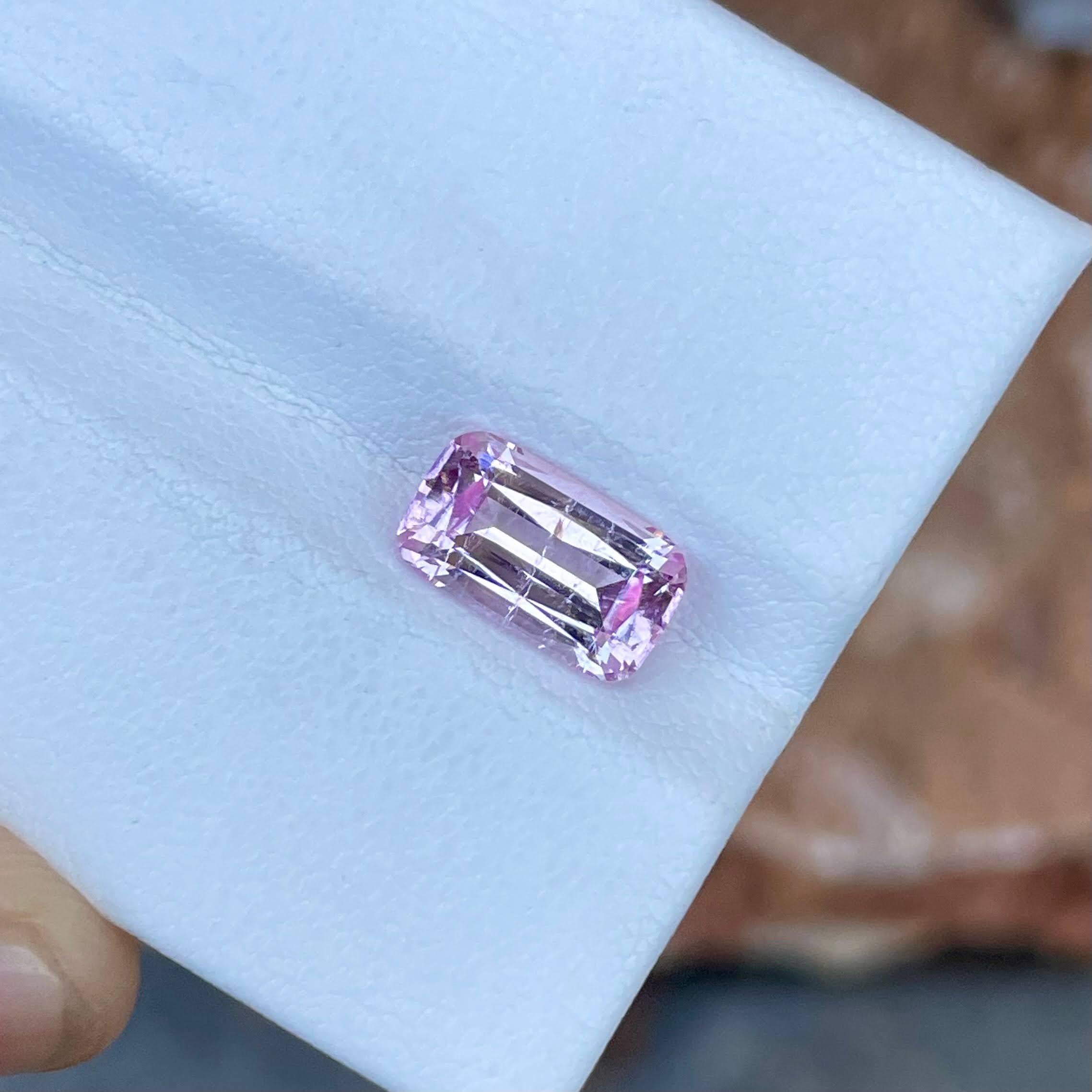 2.60 Carats Baby Pink Loose Tourmaline Stone Cushion Cut Afghani Gemstone In New Condition For Sale In Bangkok, TH