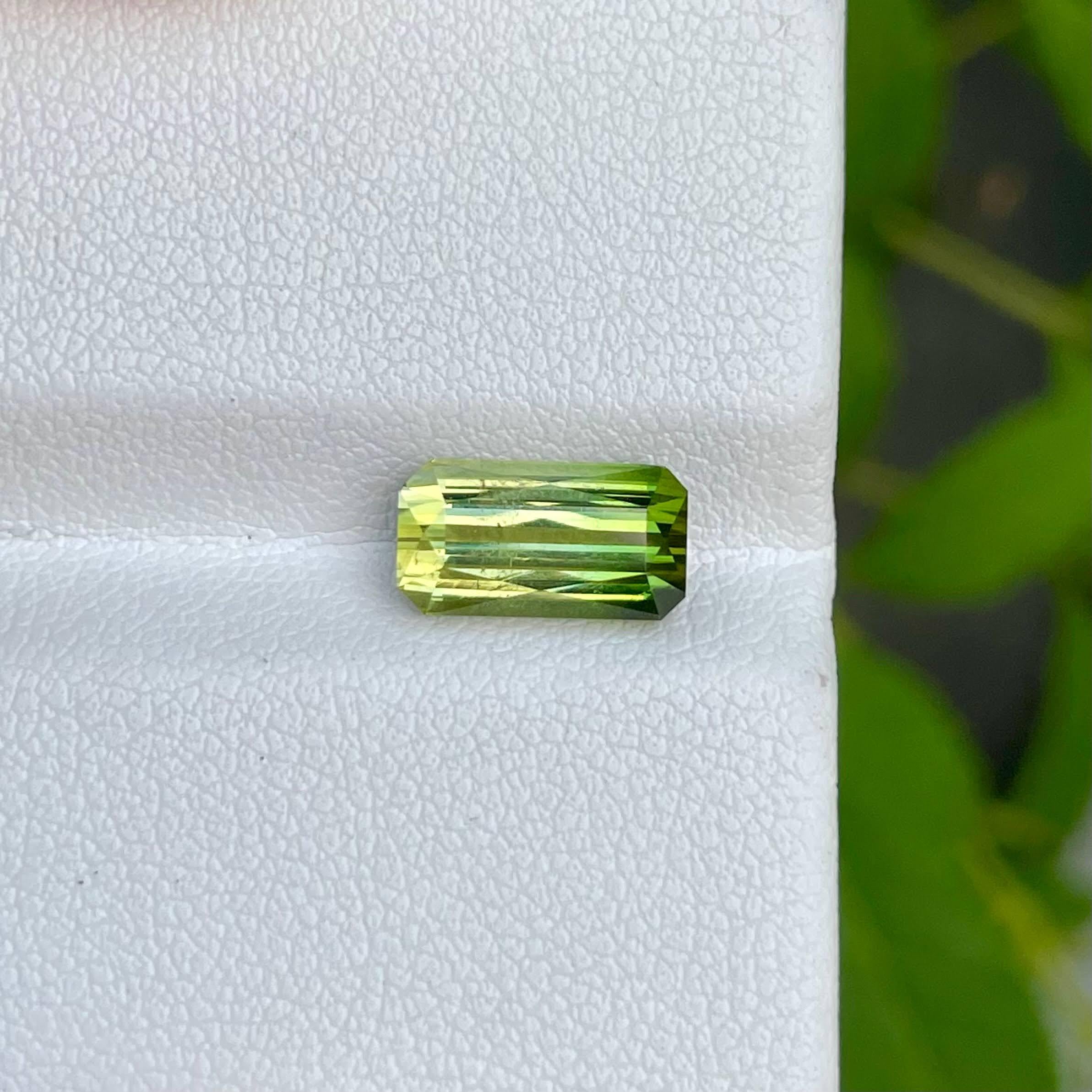 2.60 carats Bi-Color Loose Tourmaline Stone Emerald Cut Natural African Gemstone In New Condition For Sale In Bangkok, TH