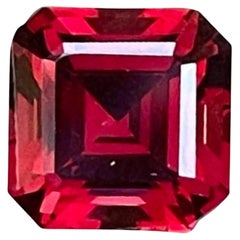 2,60 Karat leuchtend roter Granat Stein Smaragdschliff Natürlicher Madagaskar's Edelstein