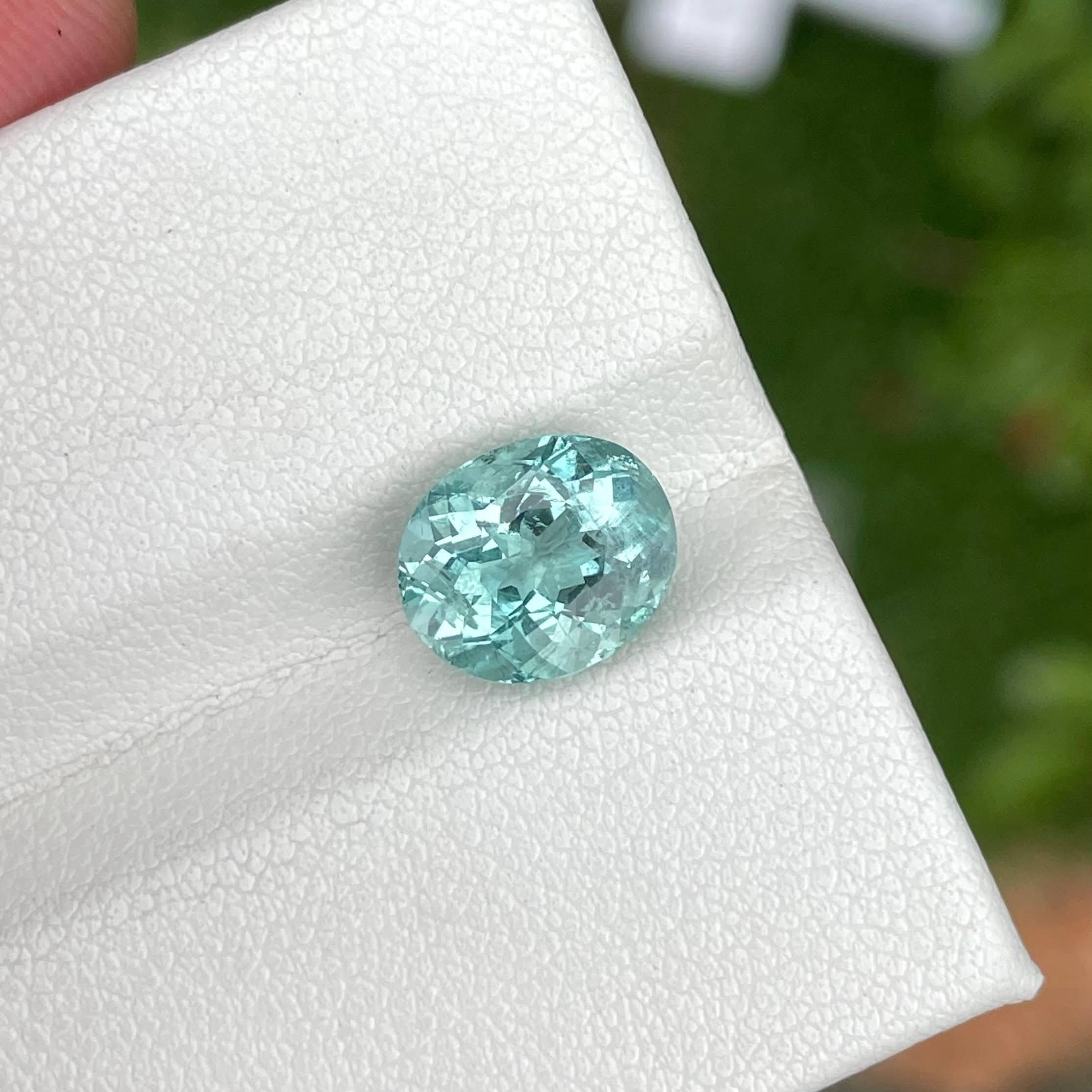 Video is available
Weight 2.60 carats 
Dimensions 9.6x8.1x6.0 mm
Treatment none 
Origin Nigeria 
Clarity Vvs 
Shape oval 
Cut faceted 



Crafted from the depths of nature's treasure troves, this 2.60 carats Deep Blue Aquamarine Oval Cut gemstone