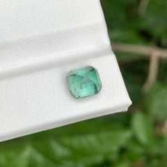2.60 carats Light Green Tourmaline Stone Cushion Cut Afghan Gemstone