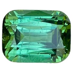 2.60 carats Mint Green Tourmaline Stone Cushion Cut Afghan Gemstone