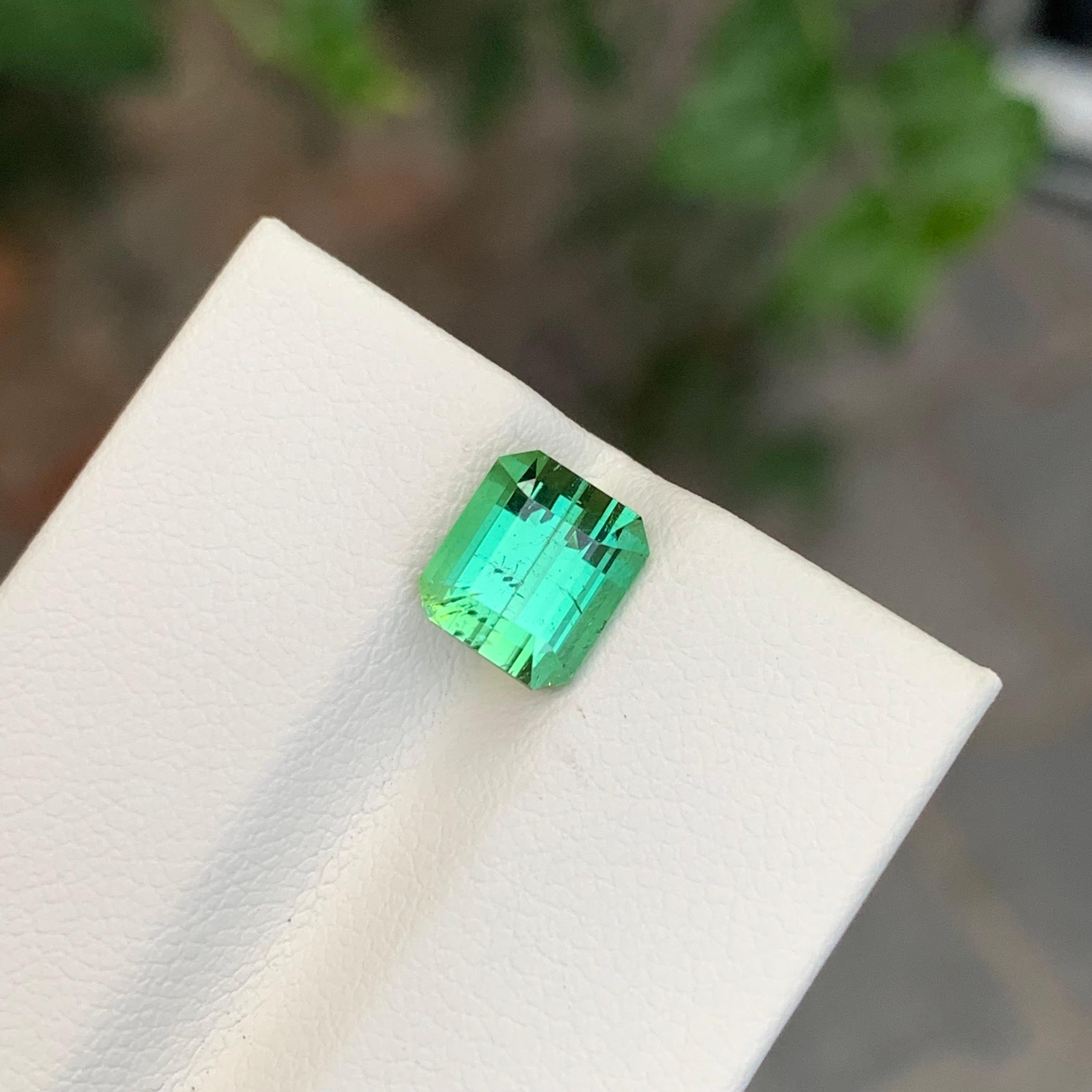 2.60 Carats Natural Loose Mintgreen Tourmaline Emerald Shape Gem Neuf - En vente à Peshawar, PK
