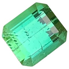 2.60 Carats Natural Loose Mintgreen Tourmaline Emerald Shape Gem