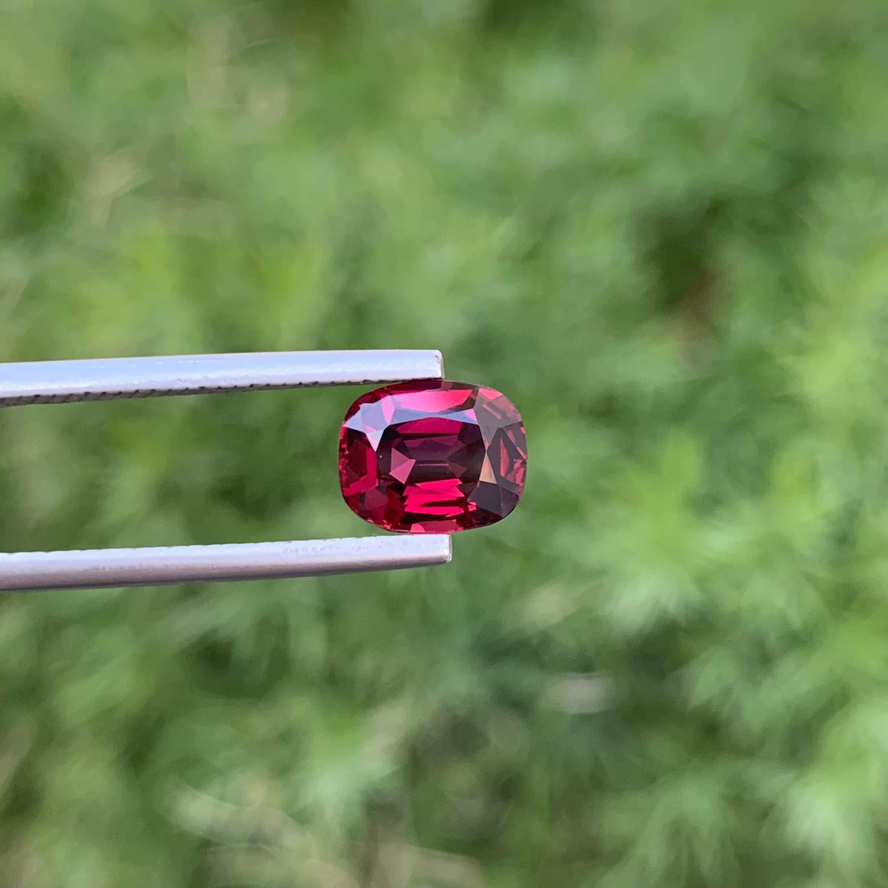 2,60 quilates de granate rodolita natural suelto en forma de cojín para joyería en venta 5