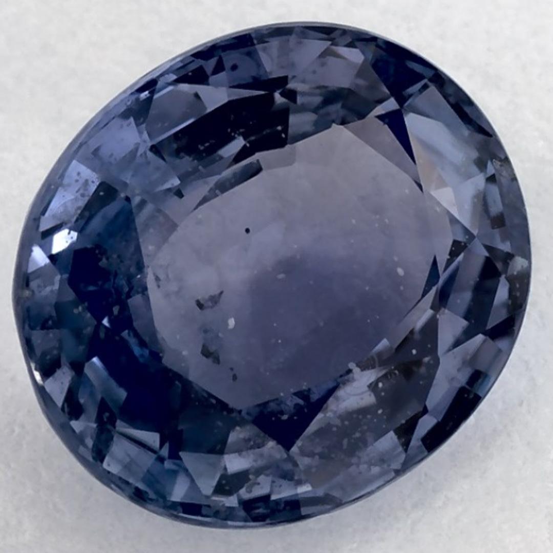Taille ovale 2.60 Ct Blue Sapphire Oval Loose Gemstone (pierre précieuse en vrac) en vente