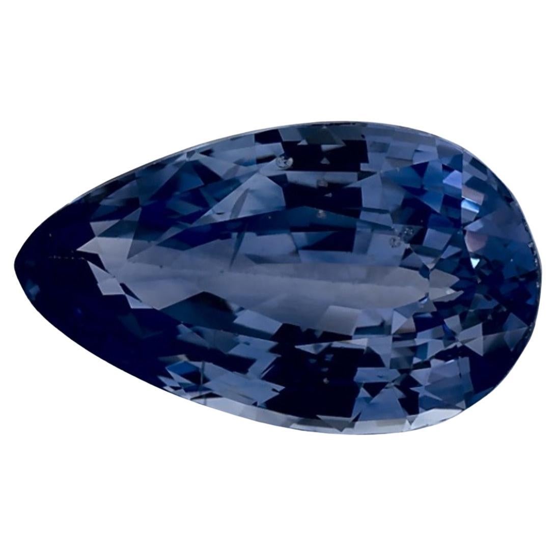 2.60 Ct Blue Sapphire Pear Loose Gemstone