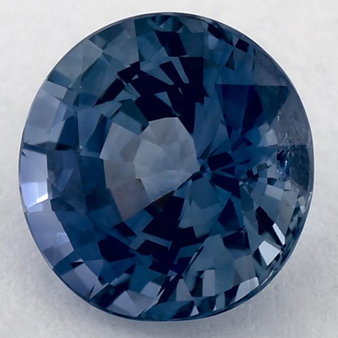 2.60 Karat Blauer runder Saphir, loser Edelstein (Rundschliff) im Angebot