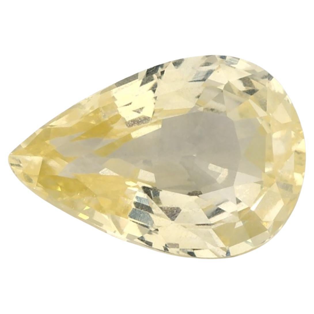 2.60 Ct Yellow Sapphire Pear Loose Gemstone (pierre précieuse en vrac)