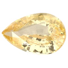 2.60 Ct Yellow Sapphire Pear Loose Gemstone