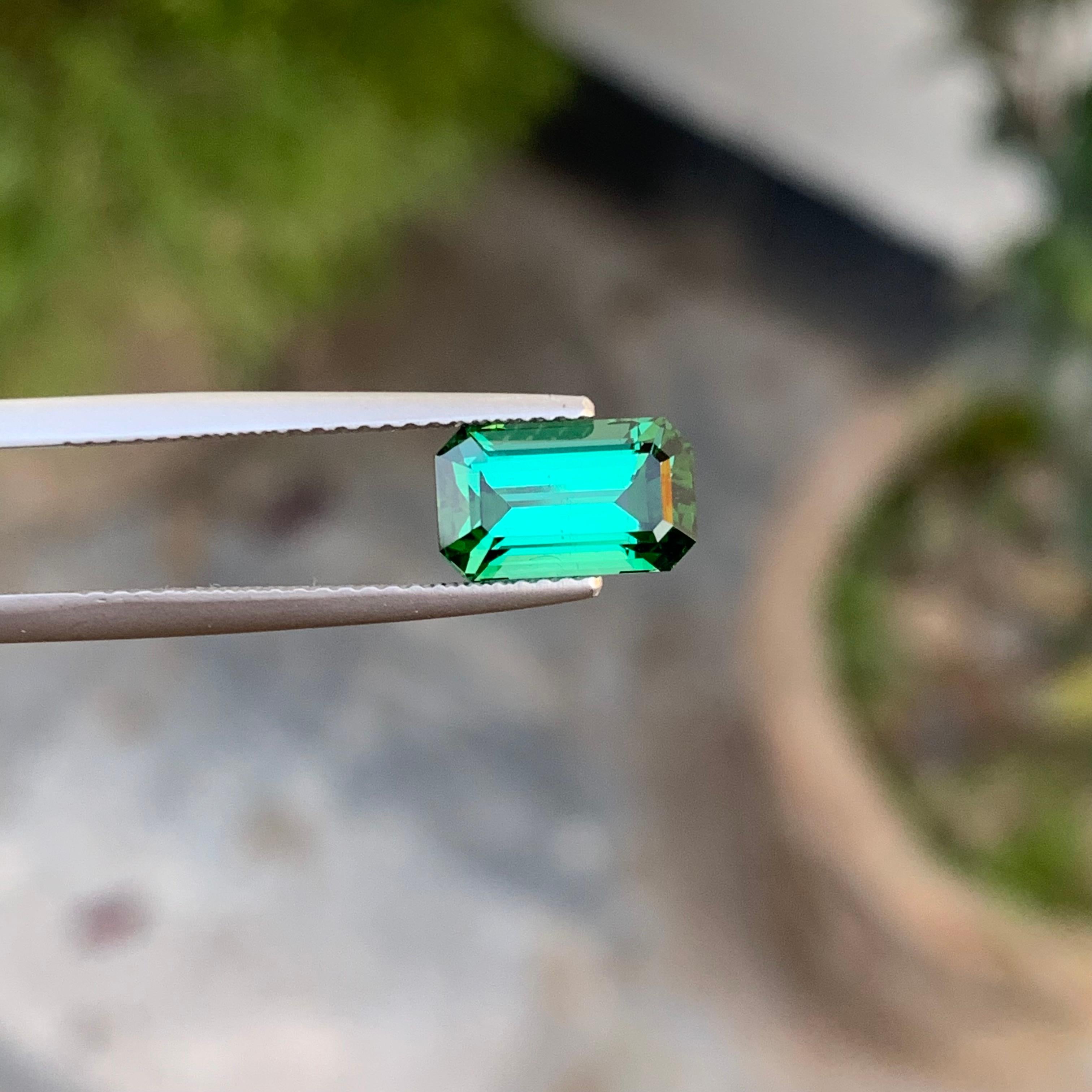 Gemstone Type : Tourmaline
Weight : 2.60 Carats
Dimensions : 9.7x5.8x5.3mm
Origin : Afghanistan
Clarity : Eye Clean
Shape: Emerald Cut
.
Lagoon Tourmaline, like the Paraiba is a member of the large and colorful Tourmaline family. Tourmalines may be