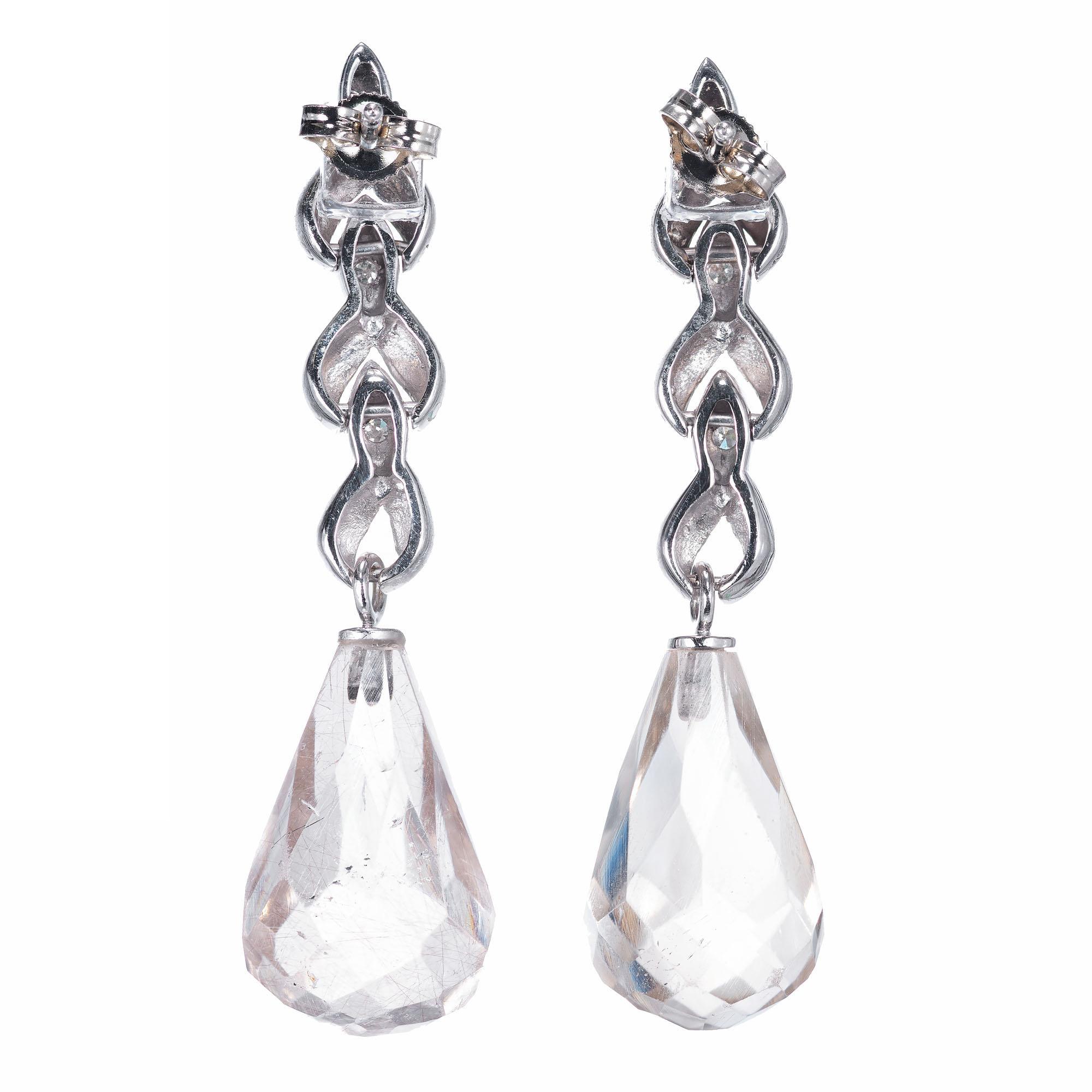 briolette diamond earrings