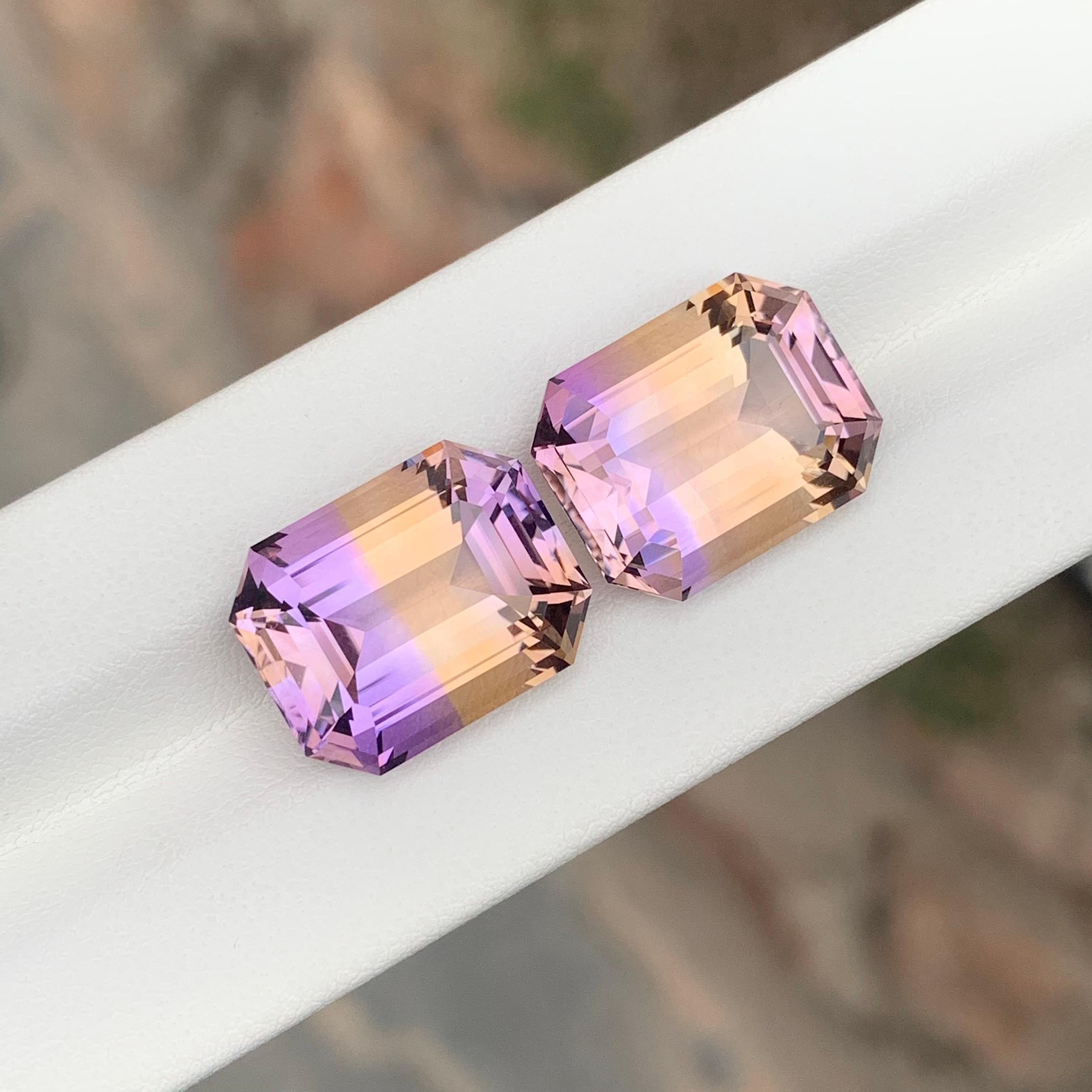 26.00 Carat Natural Loose Ametrine Pair For Jewellery Making For Sale 4