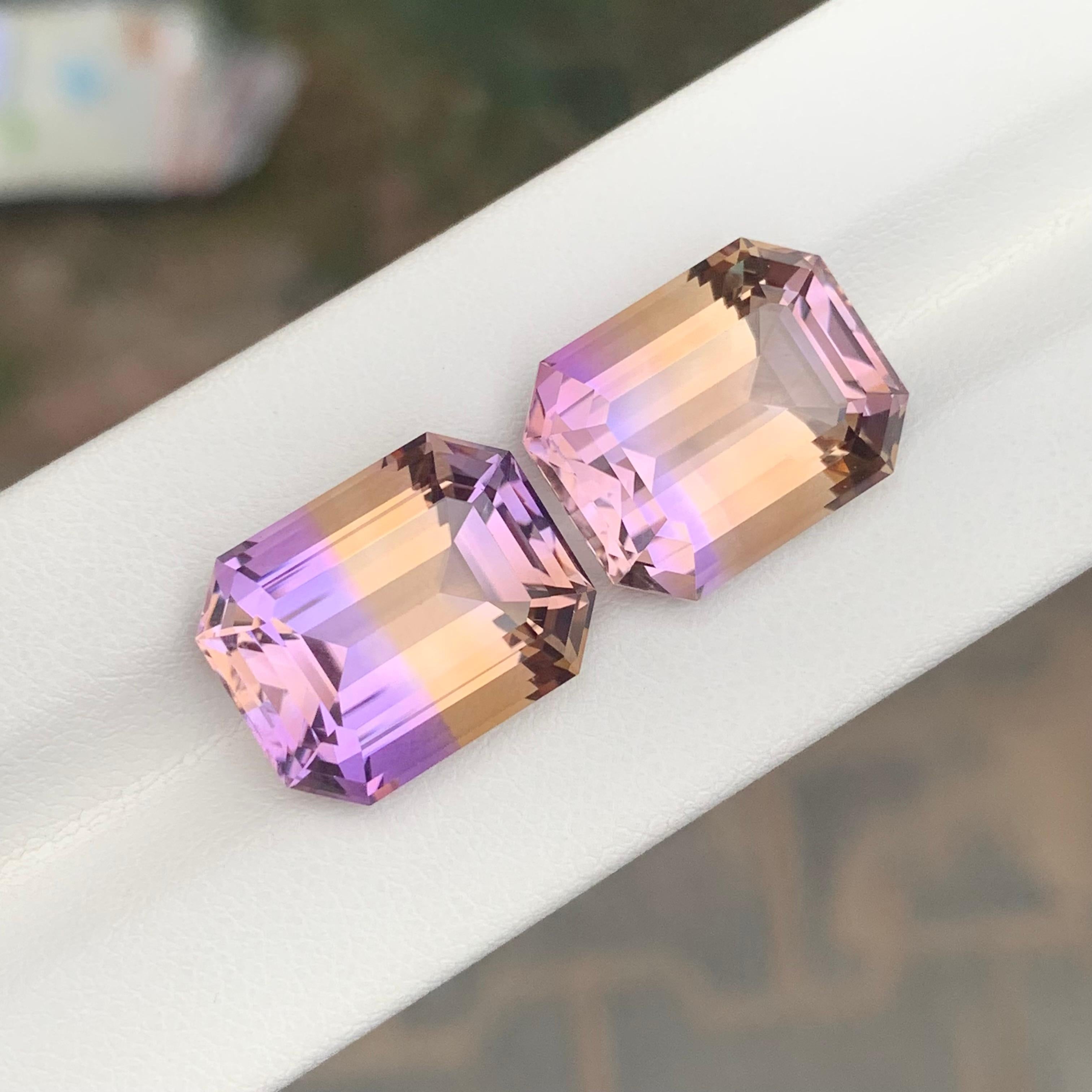 26.00 Carat Natural Loose Ametrine Pair For Jewellery Making For Sale 1