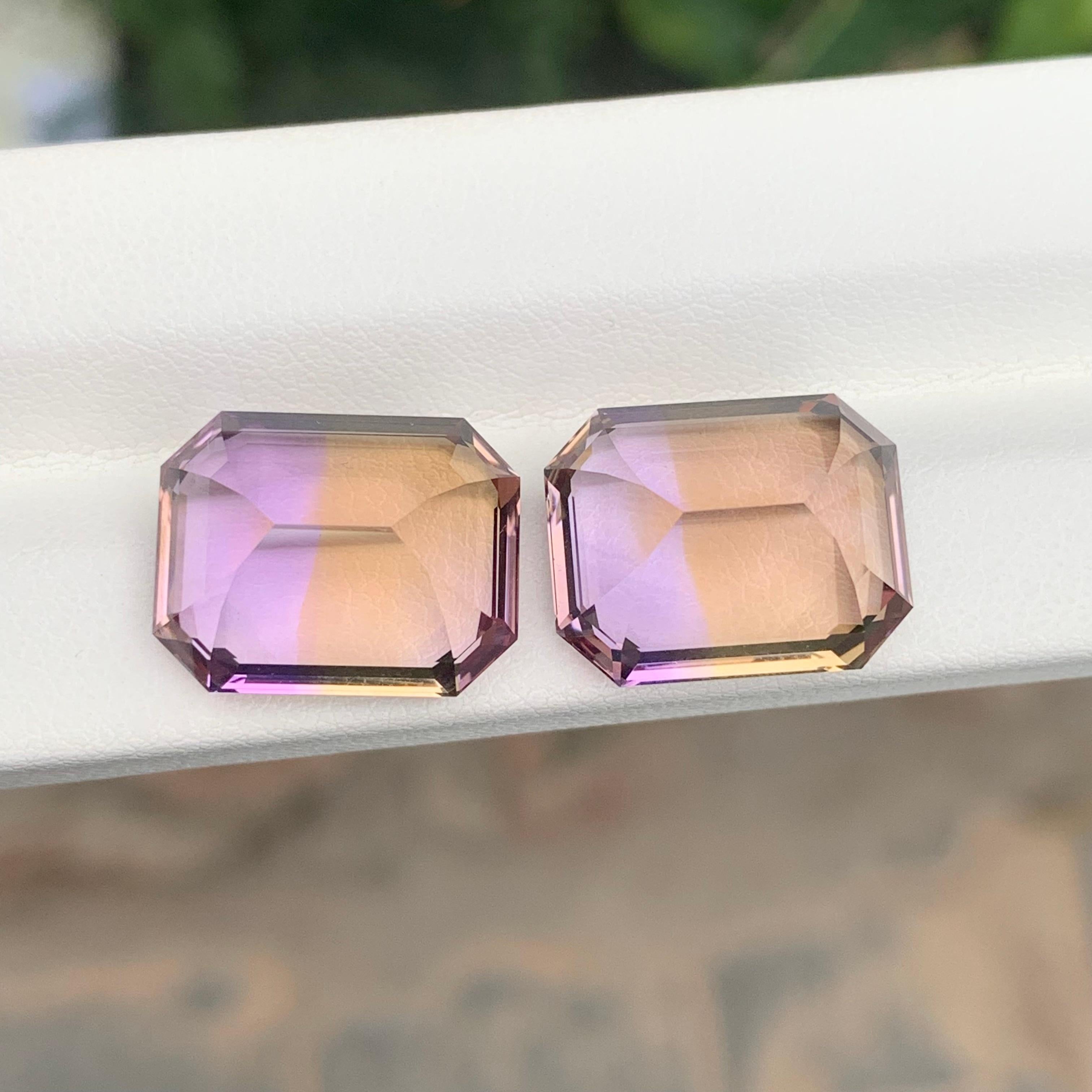 26.00 Carat Natural Loose Ametrine Pair For Jewellery Making For Sale 3