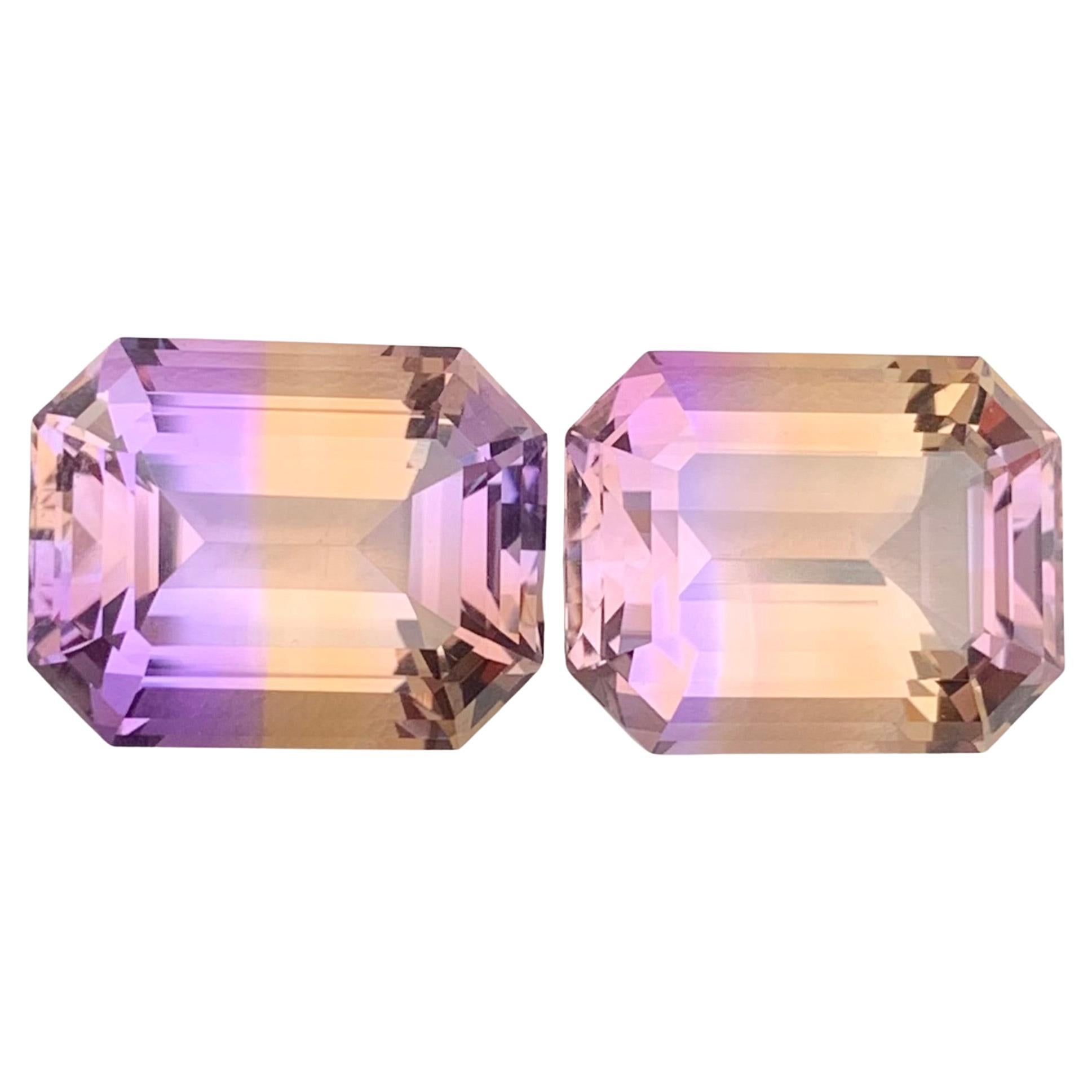 26.00 Carat Natural Loose Ametrine Pair For Jewellery Making