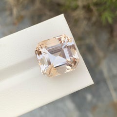 26.00 Carat Natural Loose Golden Topaz Asscher Shape Gem For Necklace