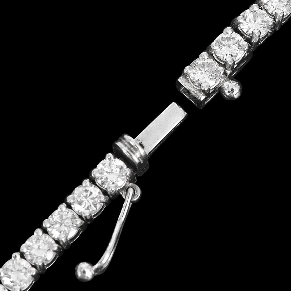 26.00 Carats Natural Diamond 14K Gold Graduating Riviera Tennis Necklace 1