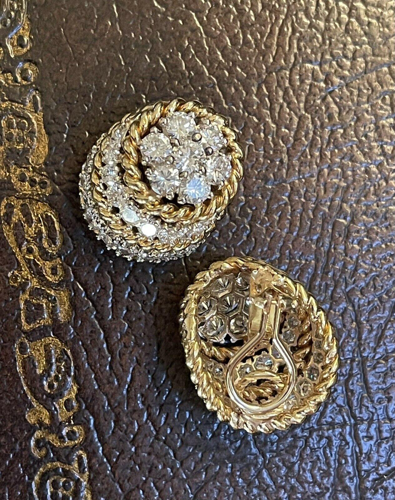 $26000 / 8.5 CT Diamond 'IF-VVS/D' Statement Earrings / 18K Gold / Top Luxury 3
