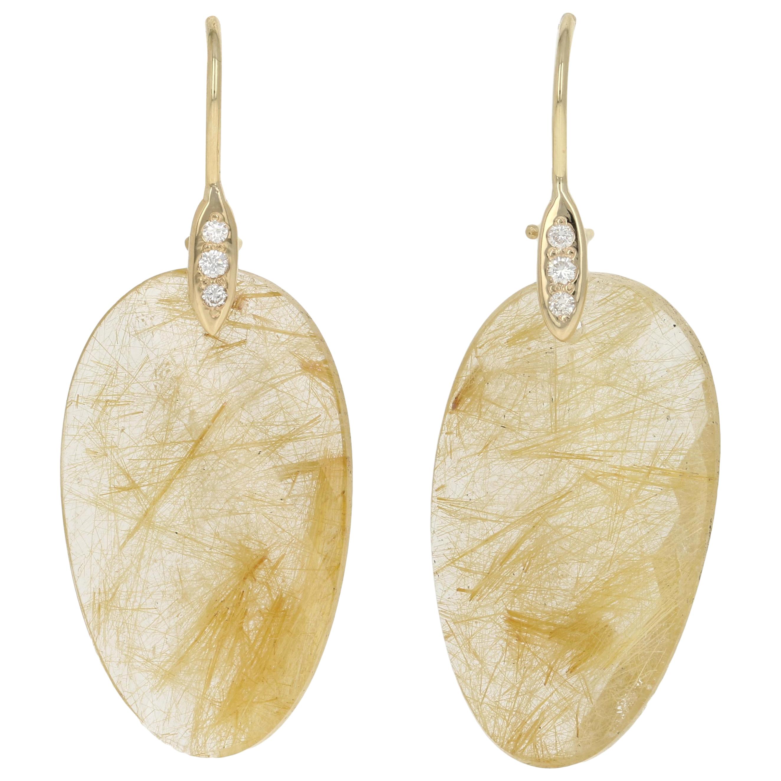 Vhernier Quartz Diamond Gold Balloon Dangle Earrings at 1stDibs