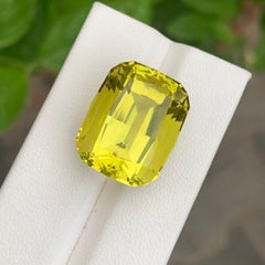 26,05 Karat natürlicher, loser, grün-goldfarbener Zitronenquarz im Kissen-Schliff