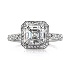 2.60ct Asscher Cut Diamond Engagement Ring