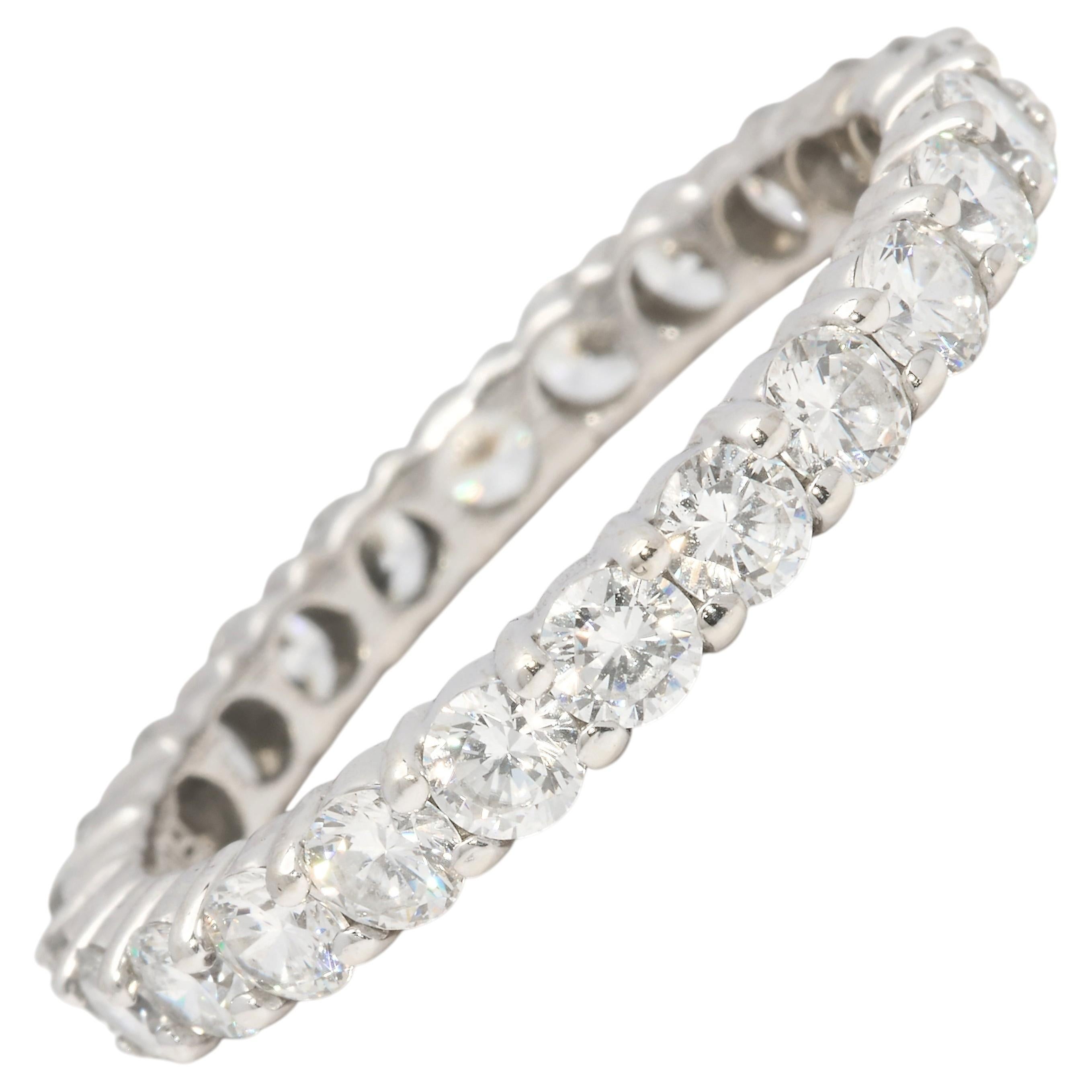 2.60ct Diamond Eternity Ring, 18ct White Gold, Size T / 61.5