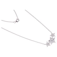 Collana con ciondolo a forma di stella con diamante da 2,61 carati, SI/H, in oro bianco 14 carati