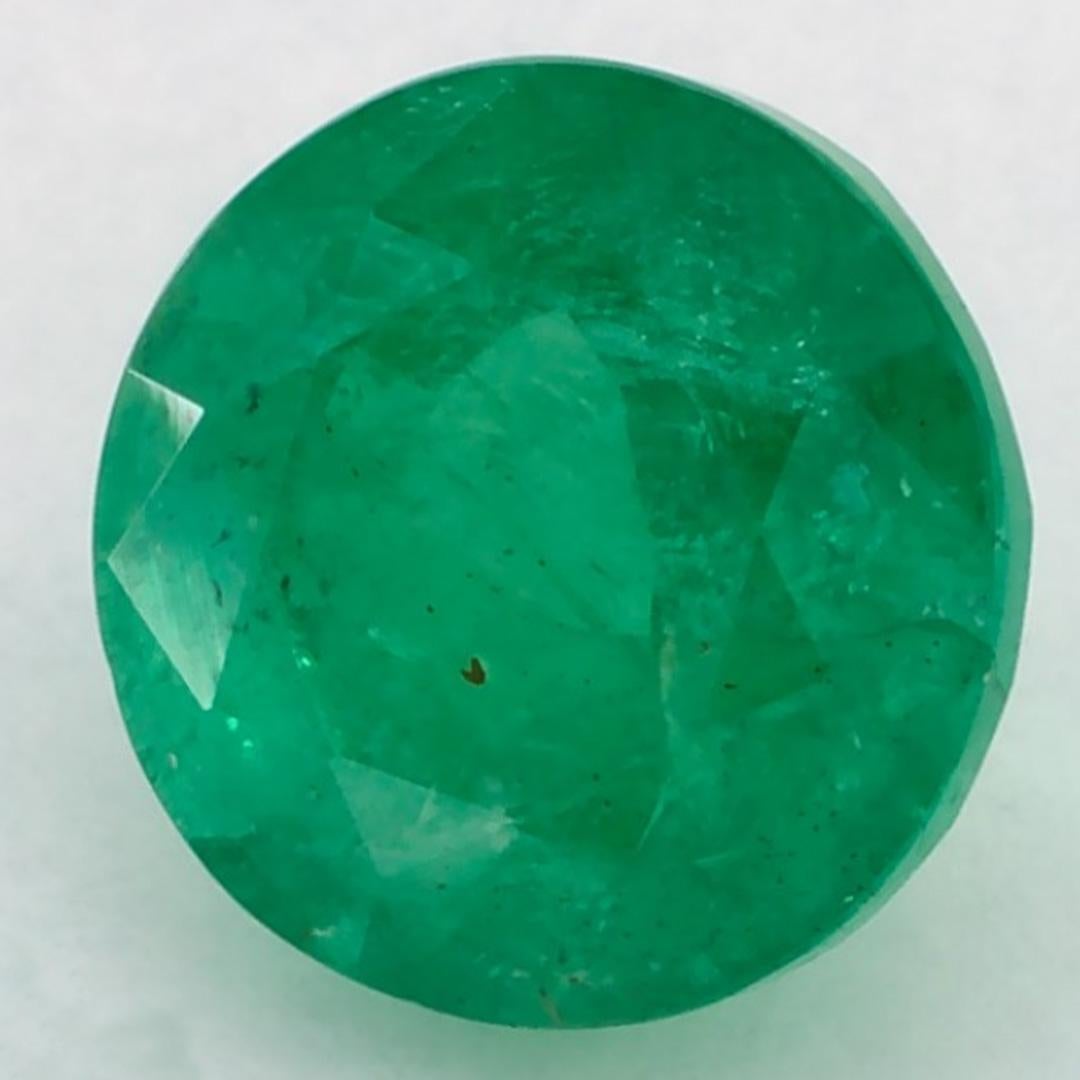 Round Cut 2.61 Ct Emerald Round Loose Gemstone For Sale