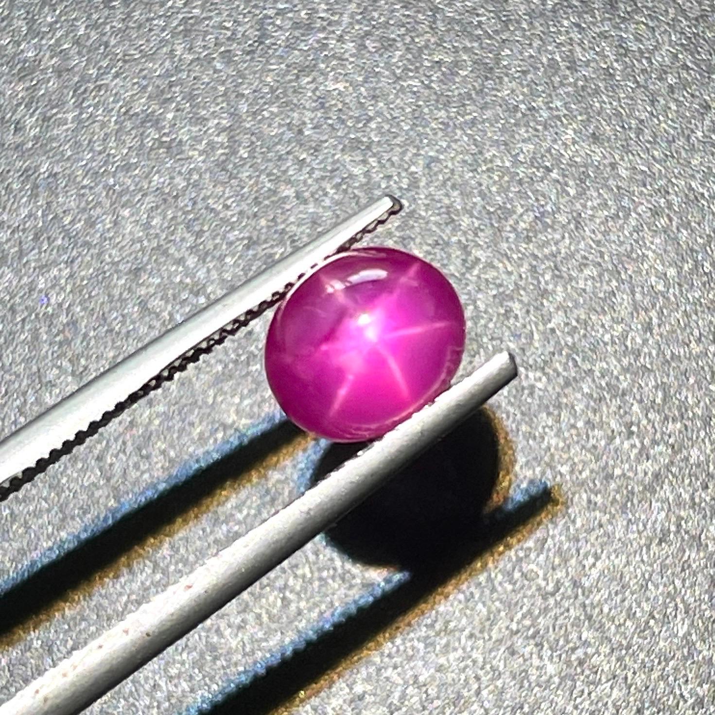 2,61 Ct Certificato GIT Rubino naturale della Birmania gemma rossa colore occhi puliti in vendita 9