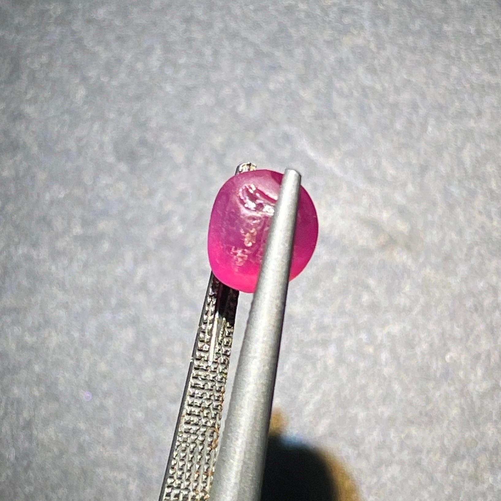 da uomo o donna 2,61 Ct Certificato GIT Rubino naturale della Birmania gemma rossa colore occhi puliti in vendita