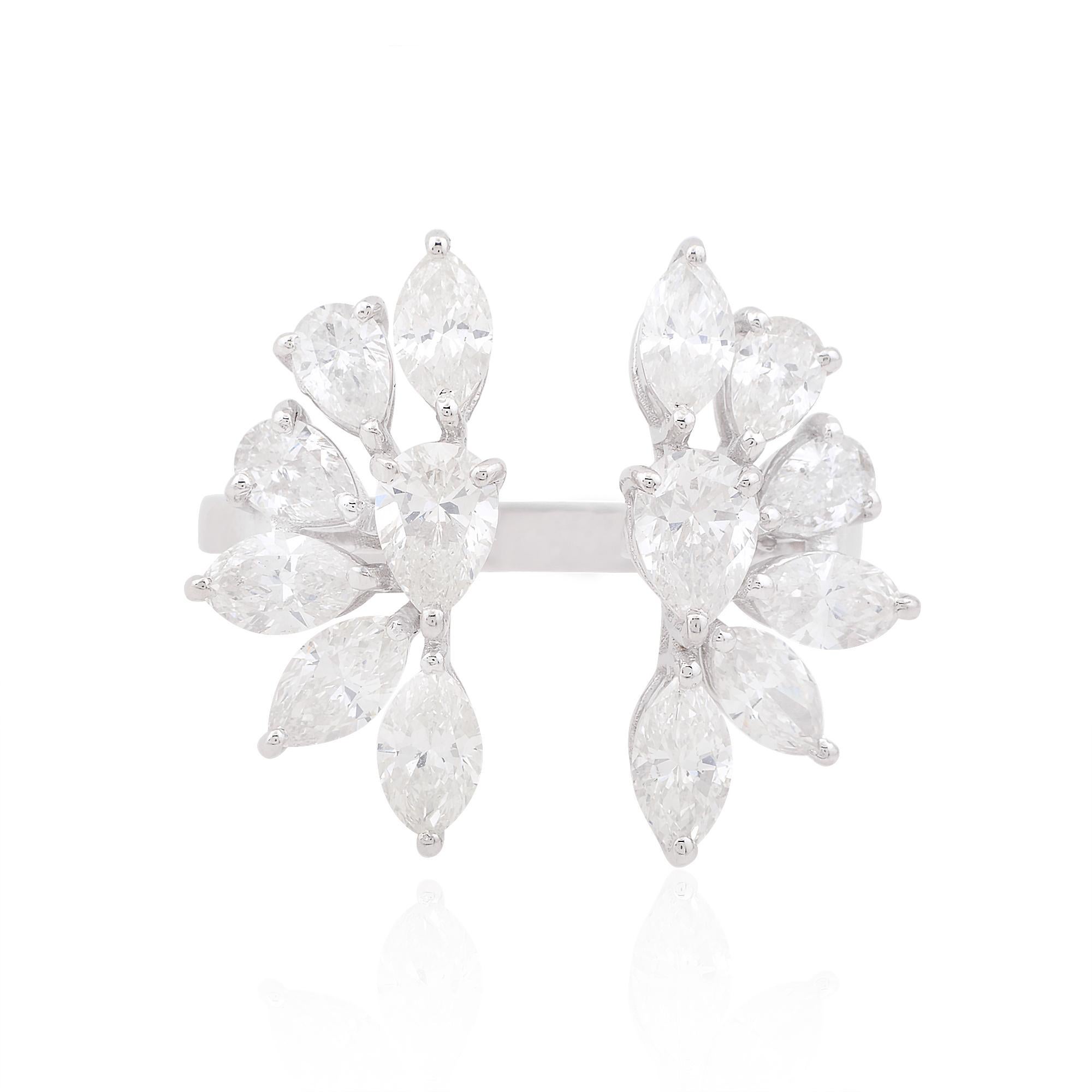 in vendita:  2,61 ct SI Clarity H Color Diamond Band Ring Oro bianco 18 ct Gioielli di pregio 3