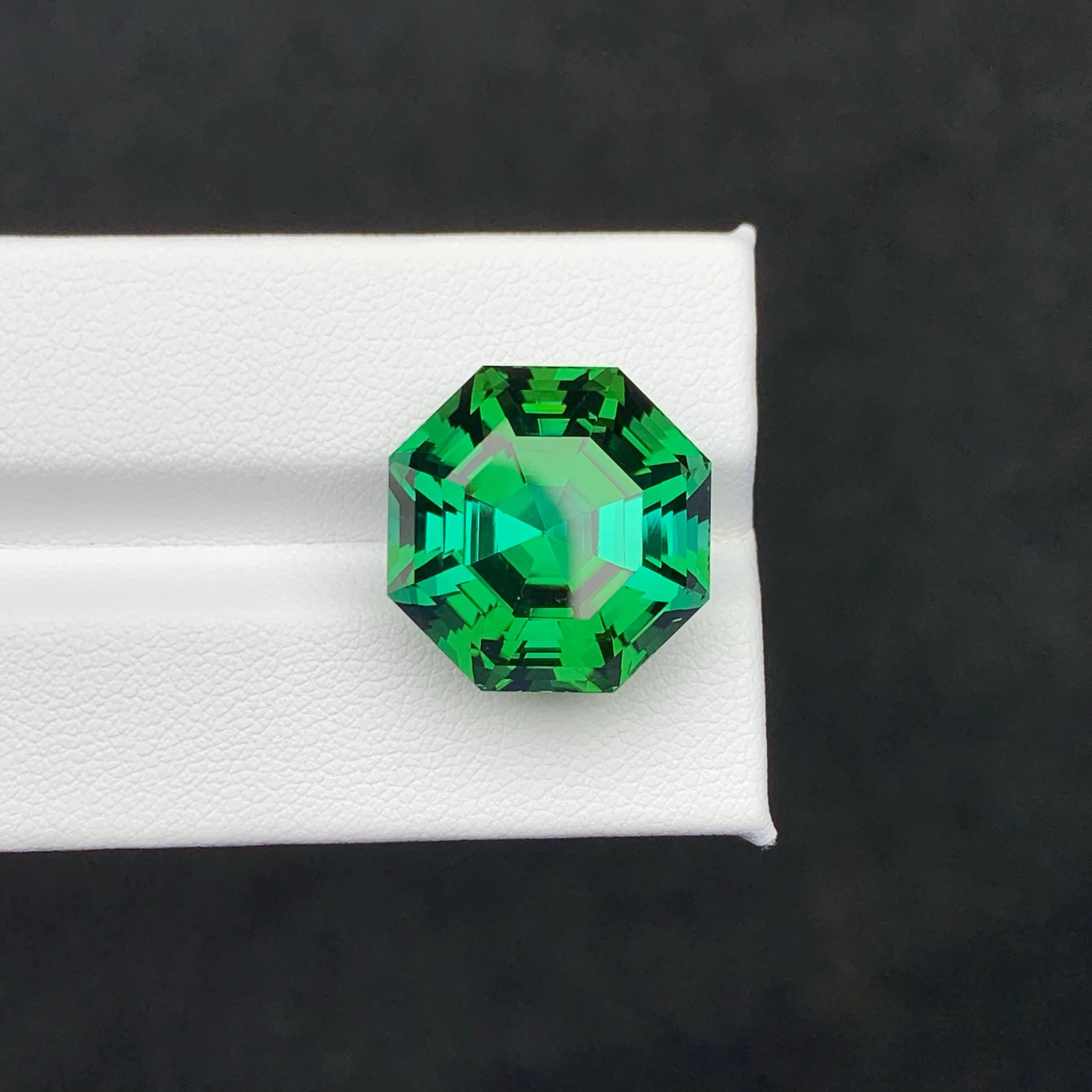 26.10 Carat Natural Loose Greenish Blue Tourmaline Hexagonal Cut Afghan Gemstone For Sale 4