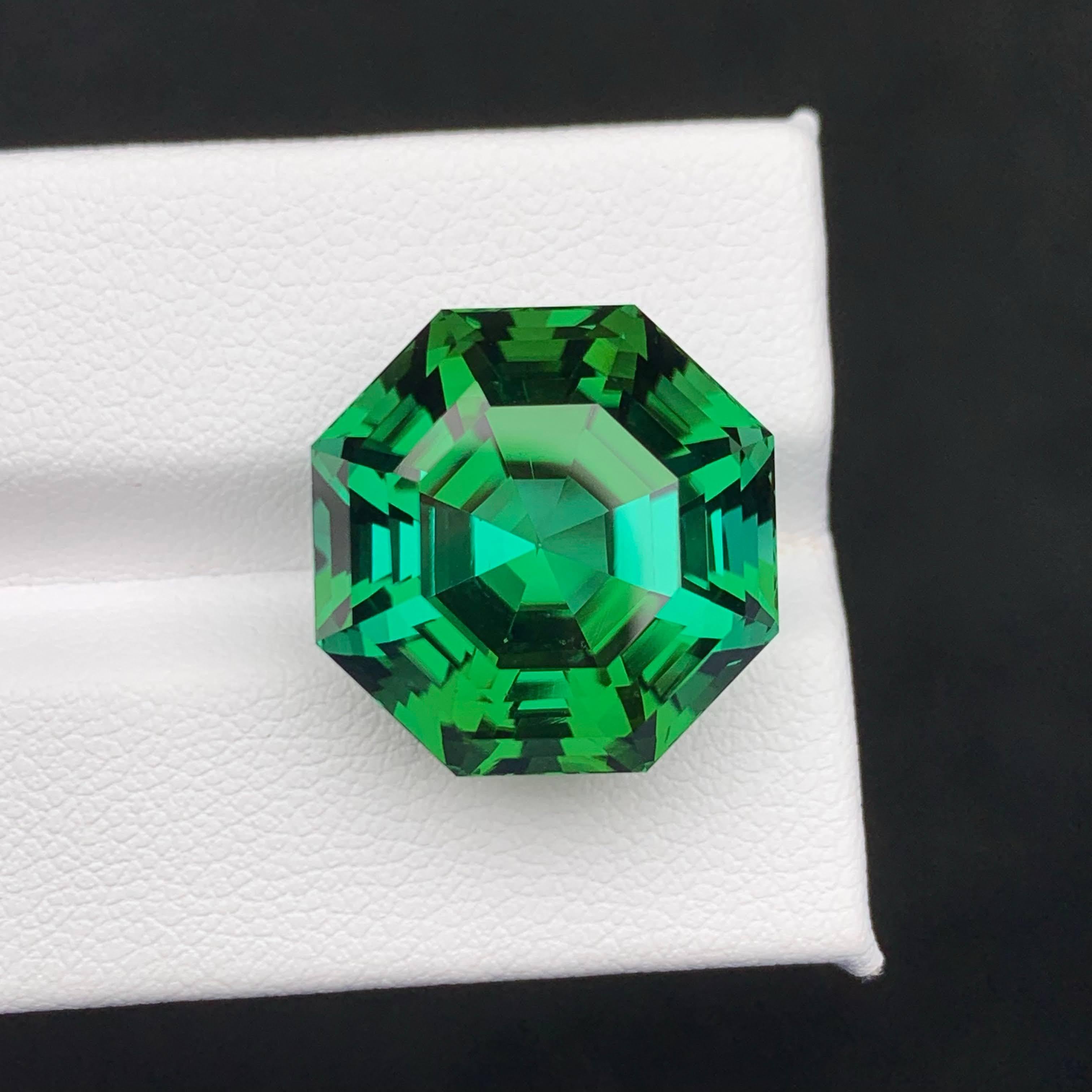 26.10 Carat Natural Loose Greenish Blue Tourmaline Hexagonal Cut Afghan Gemstone For Sale 5