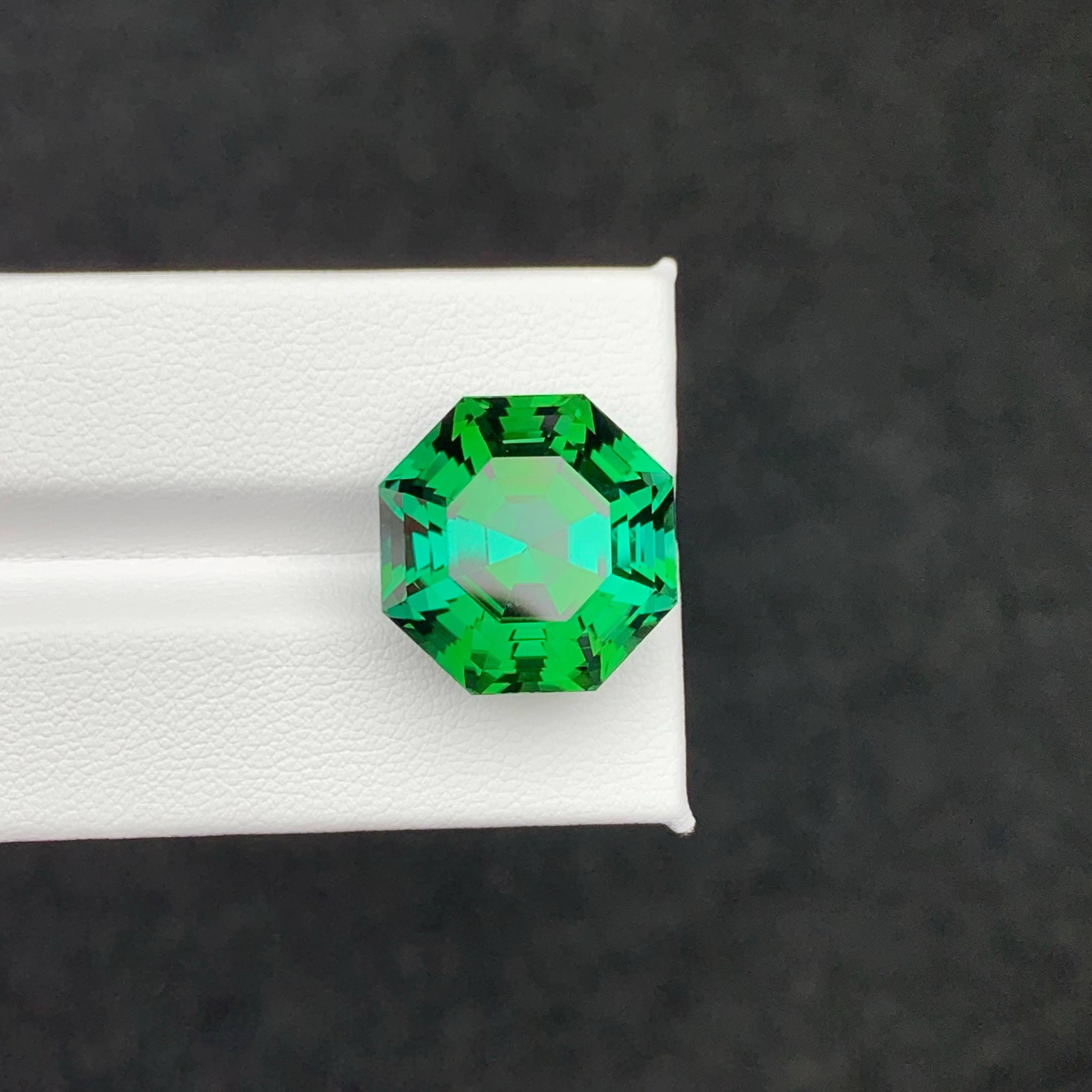 26.10 Carat Natural Loose Greenish Blue Tourmaline Hexagonal Cut Afghan Gemstone For Sale 1