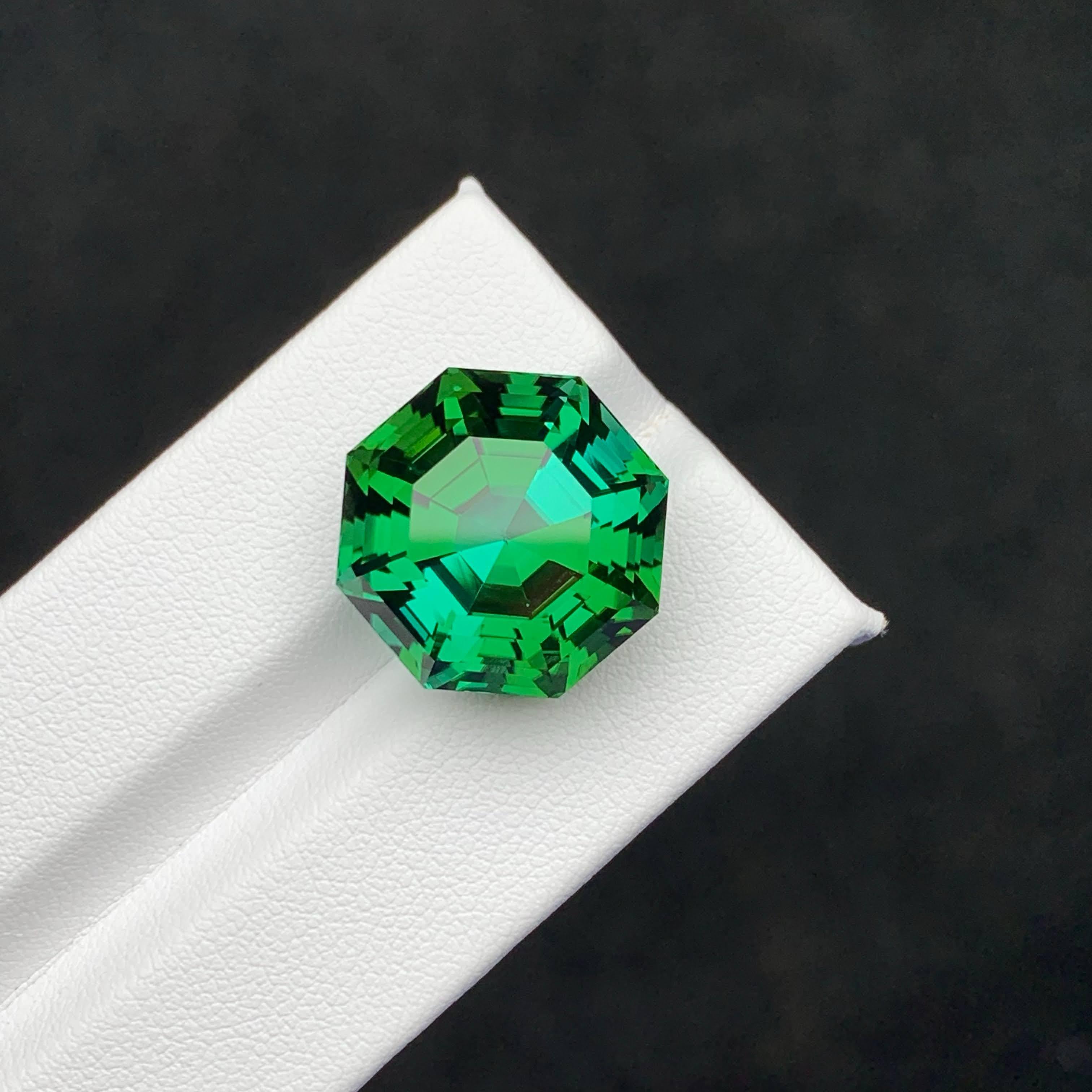 26.10 Carat Natural Loose Greenish Blue Tourmaline Hexagonal Cut Afghan Gemstone For Sale 3