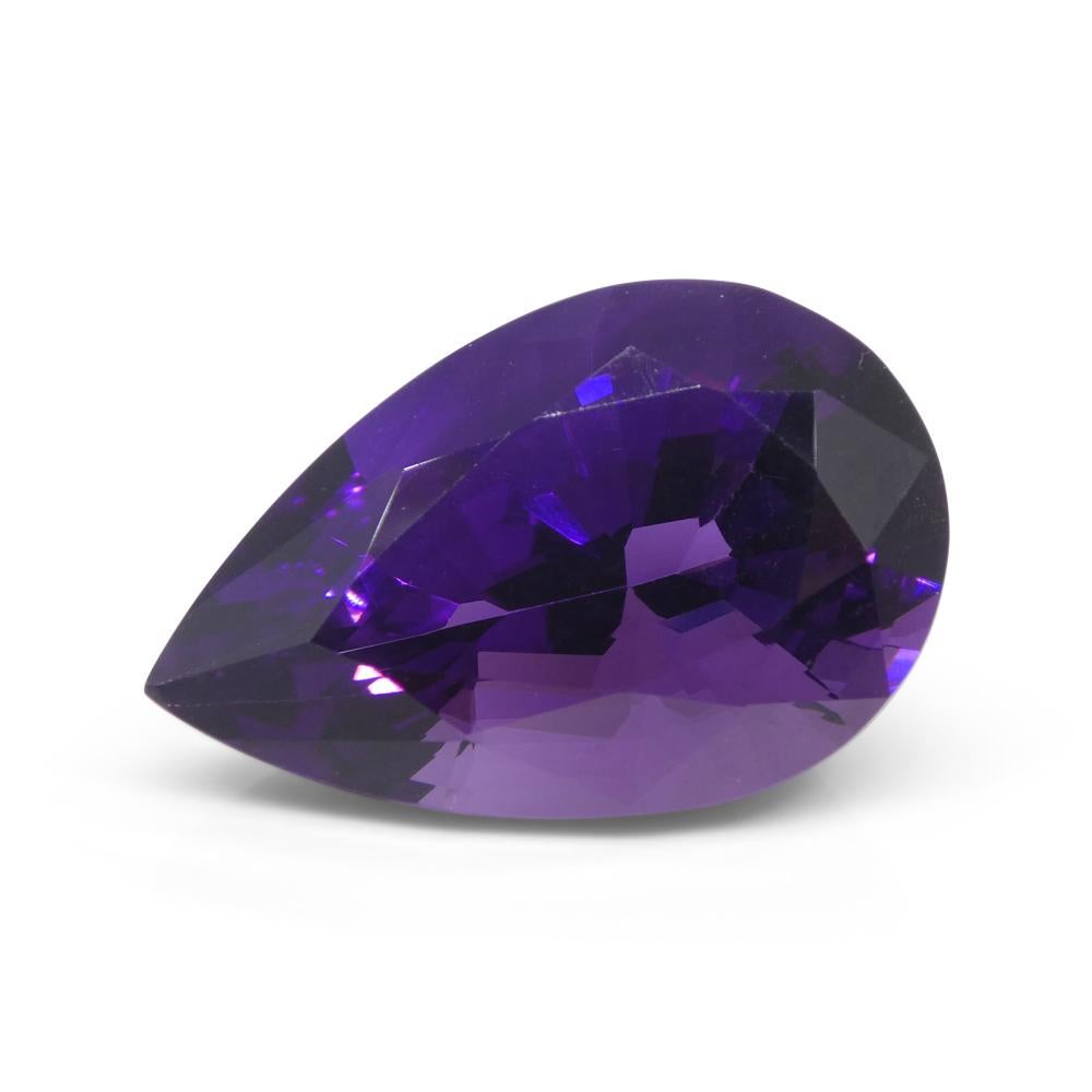 26.11ct Pear Purple Amethyst from Uruguay In New Condition For Sale In Toronto, Ontario