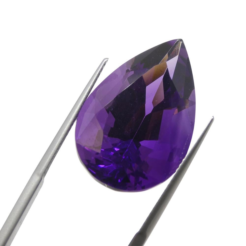26.11ct Pear Purple Amethyst from Uruguay For Sale 1
