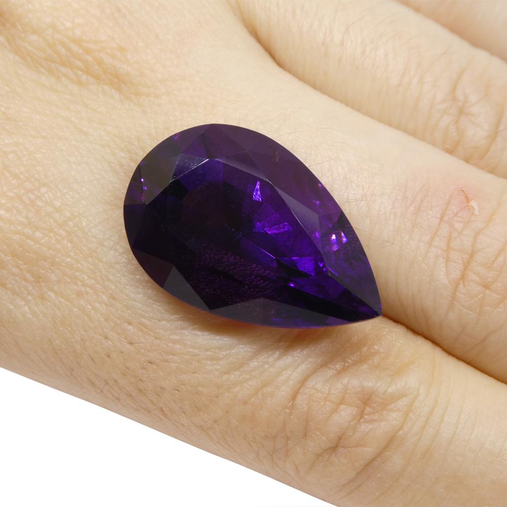 26.11ct Pear Purple Amethyst from Uruguay For Sale 2