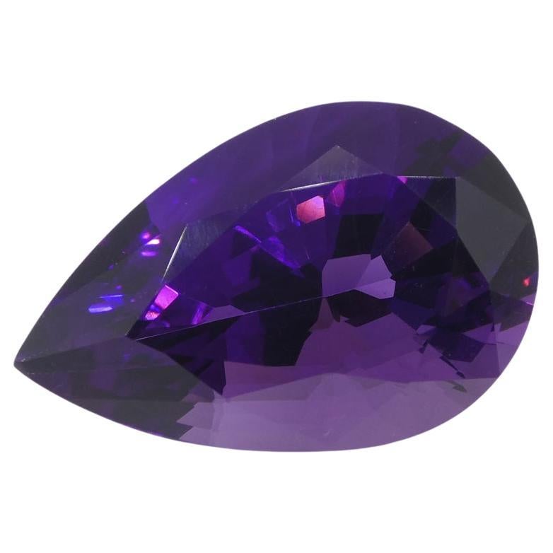 26.11ct Pear Purple Amethyst from Uruguay For Sale